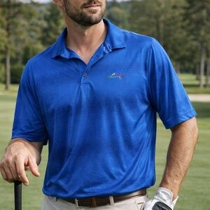 Greg Norman Collection Ocean Blue Polo Shirt